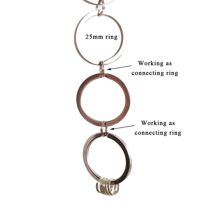 WUBOECE 300 PCS 8mm Metal Split Ring Nickel Plated Small Key Chain Ring Part for Connecting Clasps Charms Links and Ornament Crafts, Silver - Image 5